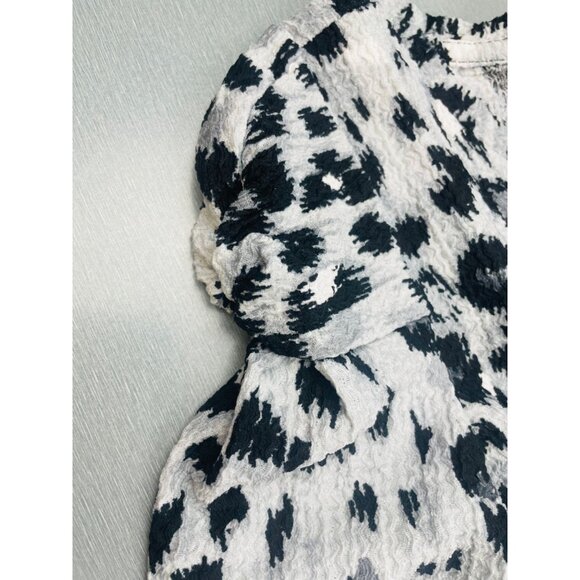 LOFT WOMEN Animal Print Twist Sleeve Top Small - Picture 11 of 11